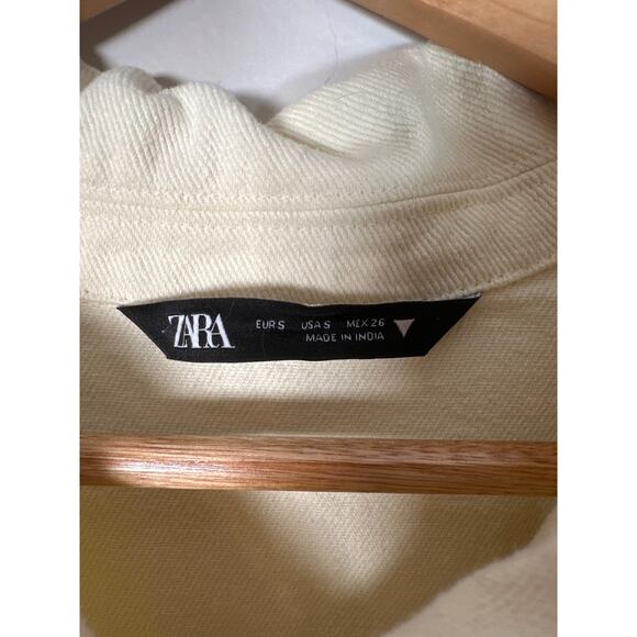 Zara Bloggers Favorite Overshirt Jacket Embroidered Patches Womens Size Small - Picture 10 of 12